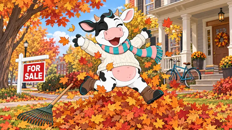 Molly MOO on a leafy Ann Arbor street in Washtenaw County